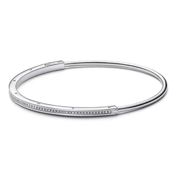 Armbänder & Armreife*Pandora 592313C01 Armreif Damen Signature I-D Pavé Sterling-Silber