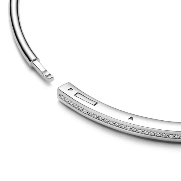 Armbänder & Armreife*Pandora 592313C01 Armreif Damen Signature I-D Pavé Sterling-Silber
