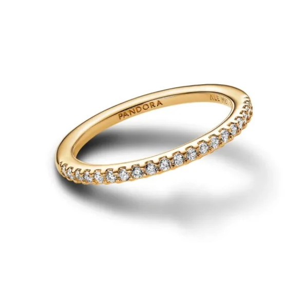 Ringe*Pandora 162999C01 Band-Ring Damen Funkelnder Zirkonia Vergoldet