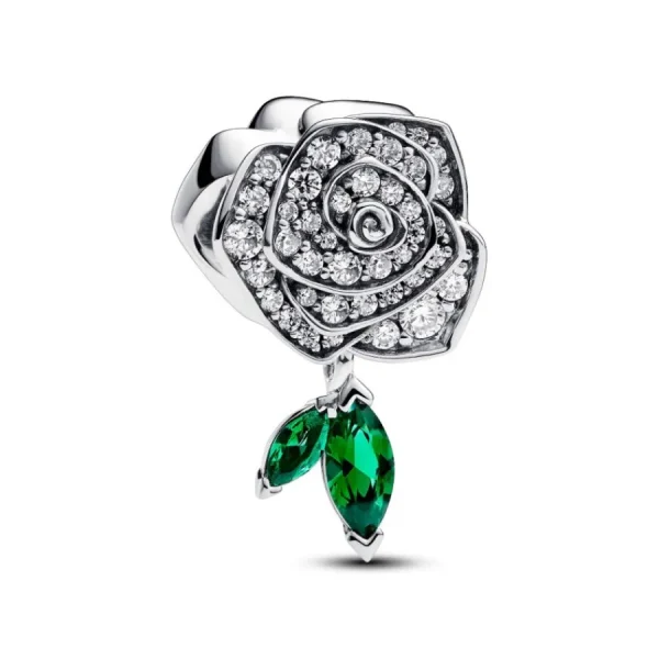 Anhänger*Pandora 793201C01 Charm Funkelnde Blühende Rose Zirkon Sterling-Silber