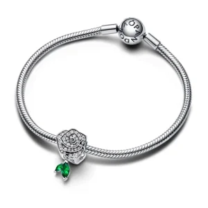 Anhänger*Pandora 793201C01 Charm Funkelnde Blühende Rose Zirkon Sterling-Silber