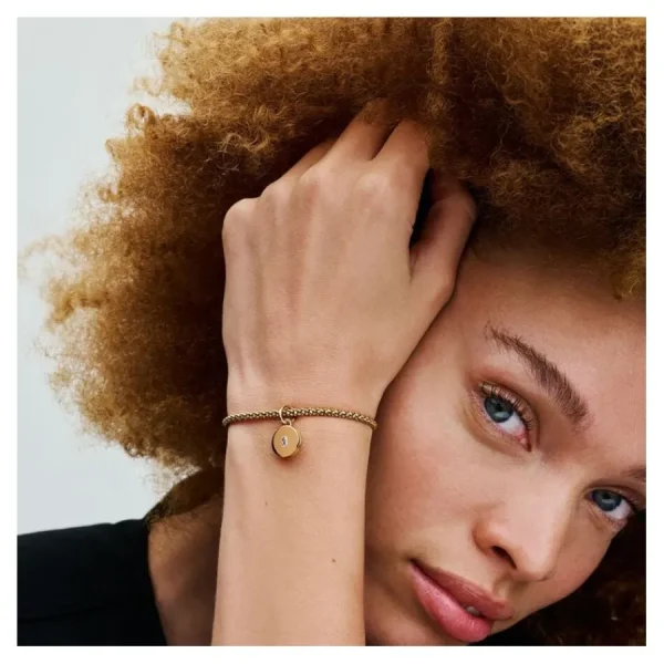 Anhänger*Pandora 763066C01 Charm-Anhänger Aufklappbar & Gravierbar Liebesmedaillon Gold