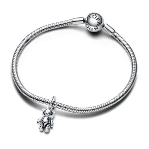 Anhänger*Pandora 792986C01 Charm-Anhänger Beweglicher Baby-Teddybär Blau Kristall Silber