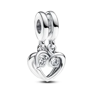 Anhänger*Pandora 793232C01 Charm-Anhänger Damen Teilbar Für Immer & Ewig Silber