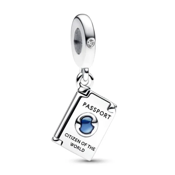 Anhänger*Pandora 792680C01 Charm-Anhänger Damen Aufklappbarer Reisepass Sterling-Silber
