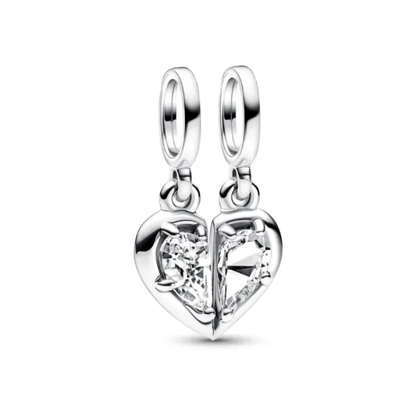 Anhänger*Pandora 792643C01 Charm-Anhänger Damen Teilbar Mutter & Tochter Zirkonia Silber