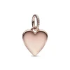 Anhänger*Pandora 388914C00 Charm-Anhänger Damen Gravierbarer Herz 14k Rosé Vergoldet