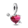 Anhänger*Pandora 793085C01 Charm-Anhänger Damen Rotes Herz & Pfeil Murano-Glas Silber