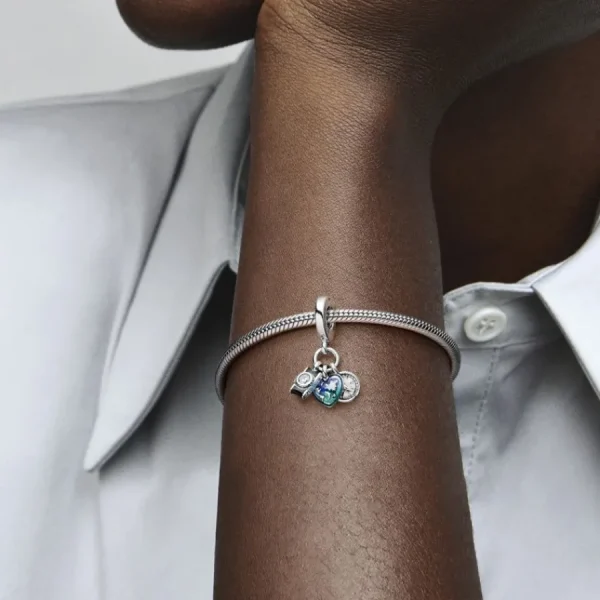 Anhänger*Pandora 792703C01 Charm-Anhänger Damen Kamera Herz & Kompass Sterling-Silber
