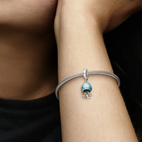 Anhänger*Pandora 792704C01 Charm-Anhänger Damen Farbwechselnde Qualle Sterling-Silber