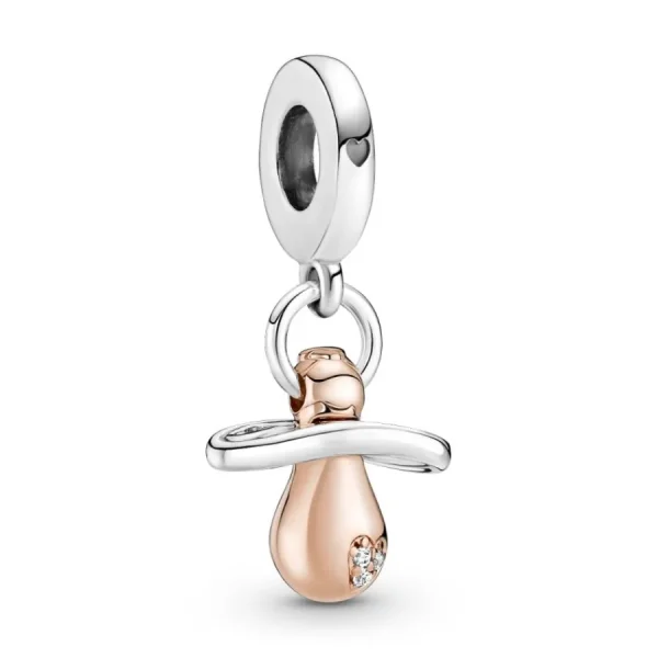 Anhänger*Pandora 781490C01 Charm-Anhänger Damen Baby-Schnuller Silber Rosé Vergoldet