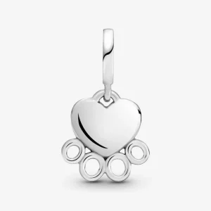 Anhänger*Pandora 799360C00 Charm-Anhänger Damen Herzen Pfotenabdruck Sterling-Silber