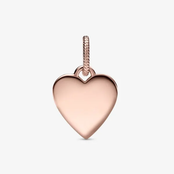 Anhänger*Pandora 388914C00 Charm-Anhänger Damen Gravierbarer Herz 14k Rosé Vergoldet