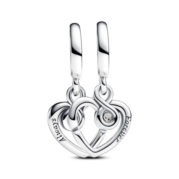 Anhänger*Pandora 793232C01 Charm-Anhänger Damen Teilbar Für Immer & Ewig Silber