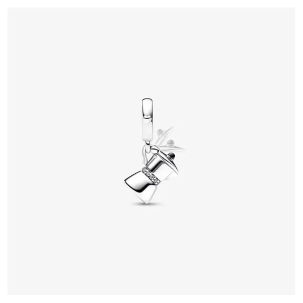 Anhänger*Pandora 792679C01 Charm-Anhänger Damen Espressokanne Zirkonia Sterling-Silber