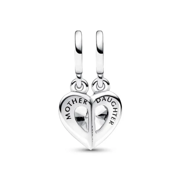Anhänger*Pandora 792643C01 Charm-Anhänger Damen Teilbar Mutter & Tochter Zirkonia Silber