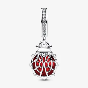 Anhänger*Pandora 792571C01 Charm-Anhänger Damen Roter Marienkäfer Sterling-Silber
