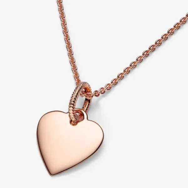 Anhänger*Pandora 388914C00 Charm-Anhänger Damen Gravierbarer Herz 14k Rosé Vergoldet