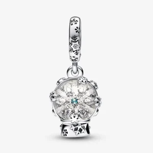 Anhänger*Pandora 792369C01 Charm-Anhänger Damen Schneeflocke Schneekugel Sterling-Silber