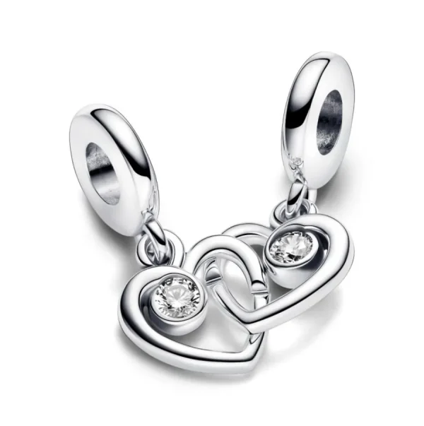 Anhänger*Pandora 793232C01 Charm-Anhänger Damen Teilbar Für Immer & Ewig Silber