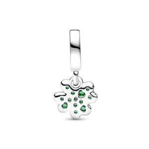 Anhänger*Pandora 792751C01 Charm-Anhänger Damen Vierblättriges Kleeblatt Grün Silber