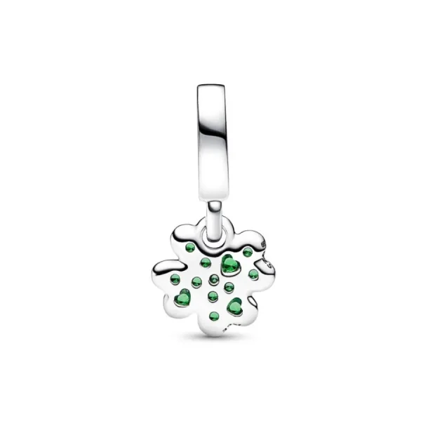 Anhänger*Pandora 792751C01 Charm-Anhänger Damen Vierblättriges Kleeblatt Grün Silber