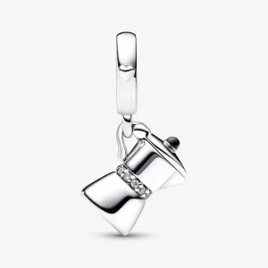 Anhänger*Pandora 792679C01 Charm-Anhänger Damen Espressokanne Zirkonia Sterling-Silber