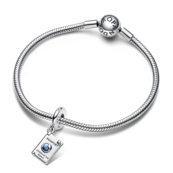Anhänger*Pandora 792680C01 Charm-Anhänger Damen Aufklappbarer Reisepass Sterling-Silber