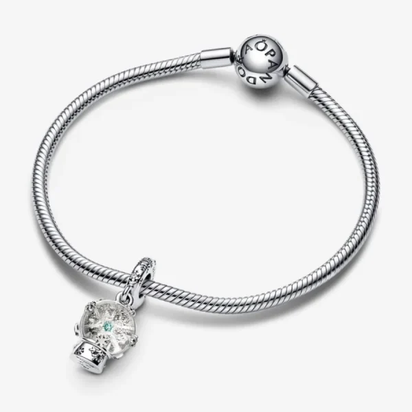 Anhänger*Pandora 792369C01 Charm-Anhänger Damen Schneeflocke Schneekugel Sterling-Silber