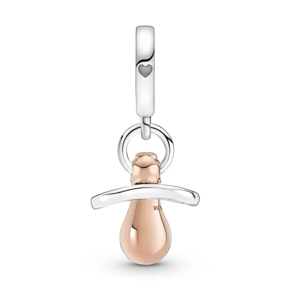 Anhänger*Pandora 781490C01 Charm-Anhänger Damen Baby-Schnuller Silber Rosé Vergoldet