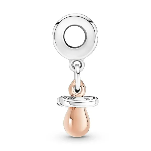 Anhänger*Pandora 781490C01 Charm-Anhänger Damen Baby-Schnuller Silber Rosé Vergoldet