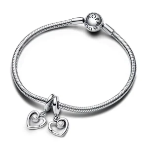 Anhänger*Pandora 793232C01 Charm-Anhänger Damen Teilbar Für Immer & Ewig Silber