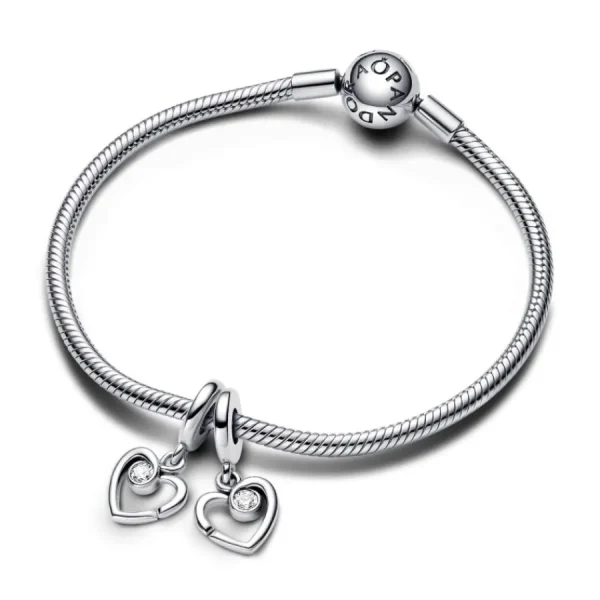 Anhänger*Pandora 793232C01 Charm-Anhänger Damen Teilbar Für Immer & Ewig Silber