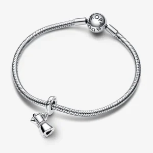 Anhänger*Pandora 792679C01 Charm-Anhänger Damen Espressokanne Zirkonia Sterling-Silber