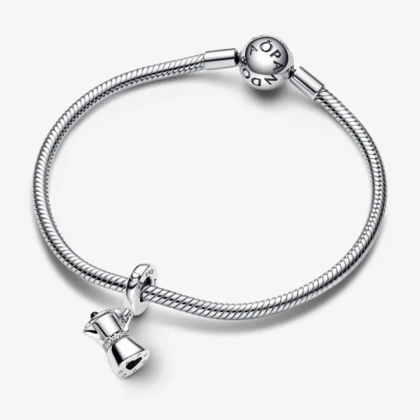 Anhänger*Pandora 792679C01 Charm-Anhänger Damen Espressokanne Zirkonia Sterling-Silber
