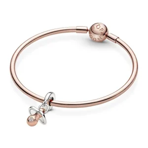 Anhänger*Pandora 781490C01 Charm-Anhänger Damen Baby-Schnuller Silber Rosé Vergoldet