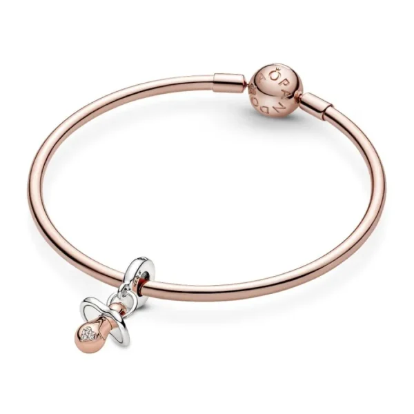 Anhänger*Pandora 781490C01 Charm-Anhänger Damen Baby-Schnuller Silber Rosé Vergoldet