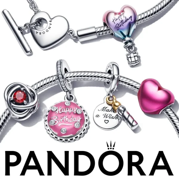 Anhänger*Pandora 799435C01 Charm-Anhänger Damen Flugzeug Globus Koffer Sterling-Silber