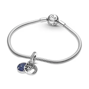 Anhänger*Pandora 799645C01 Charm-Anhänger Doppelter Baum & Galaxis Mond Sterling-Silber