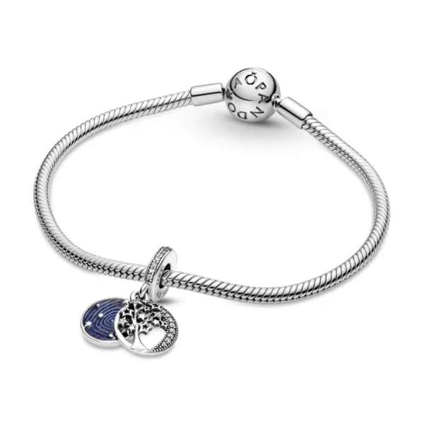 Anhänger*Pandora 799645C01 Charm-Anhänger Doppelter Baum & Galaxis Mond Sterling-Silber