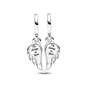 Anhänger*Pandora 792821C01 Charm-Anhänger Funkelnde Teilbarere Engelsflügel Blau Silber