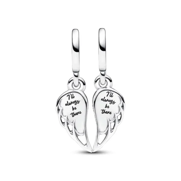 Anhänger*Pandora 792821C01 Charm-Anhänger Funkelnde Teilbarere Engelsflügel Blau Silber