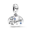 Anhänger*Pandora 792987C01 Charm-Anhänger Geliebte Familie Zirkon Blaue Kristalle Silber