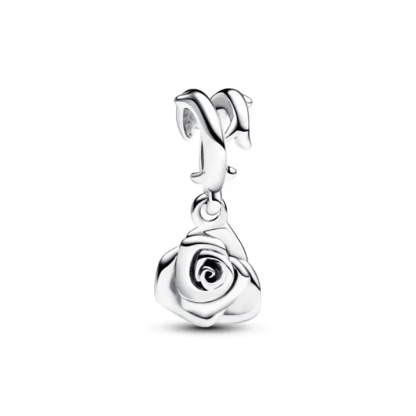 Anhänger*Pandora 793213C00 Charm-Anhänger Moments Blühende Rose Sterling-Silber