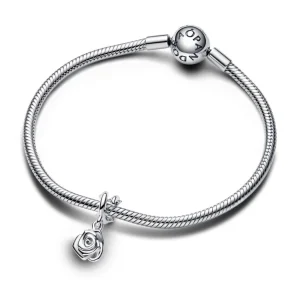 Anhänger*Pandora 793213C00 Charm-Anhänger Moments Blühende Rose Sterling-Silber