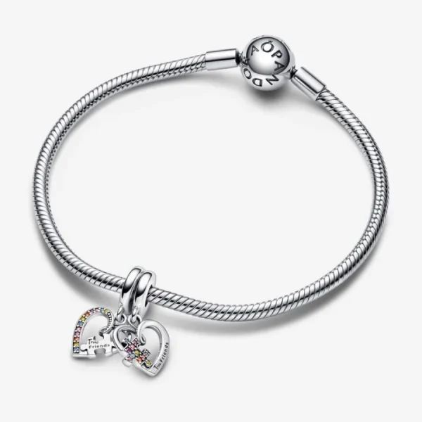 Anhänger*Pandora 792239C01 Charm-Anhänger Puzzle Herzen Freundschaft Sterling-Silber