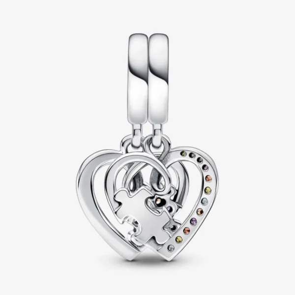 Anhänger*Pandora 792239C01 Charm-Anhänger Puzzle Herzen Freundschaft Sterling-Silber
