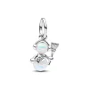 Anhänger*Pandora 792981C01 Charm-Anhänger Schillernder Schneemann Opal Zirkon Weiß Silber