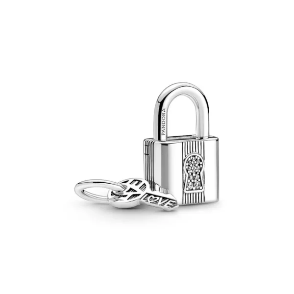 Anhänger*Pandora 790088C01 Charm-Anhänger Vorhängeschloss und Schlüssel Sterling-Silber