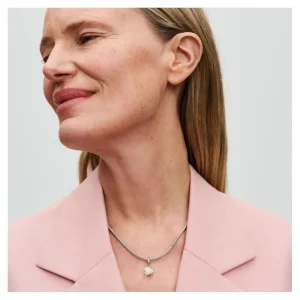 Anhänger*Pandora 793200C01 Charm-Anhänger Weiße Blühende Rose Zirkonia Silber